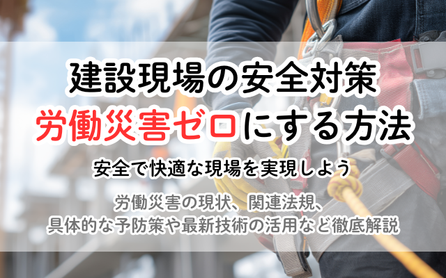 建設現場の安全対策!労働災害をゼロにするための具体的な方法