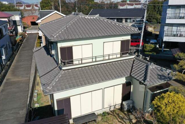 築40年の和風邸宅を薄いグリーン（フッ素塗料）で外壁塗装！