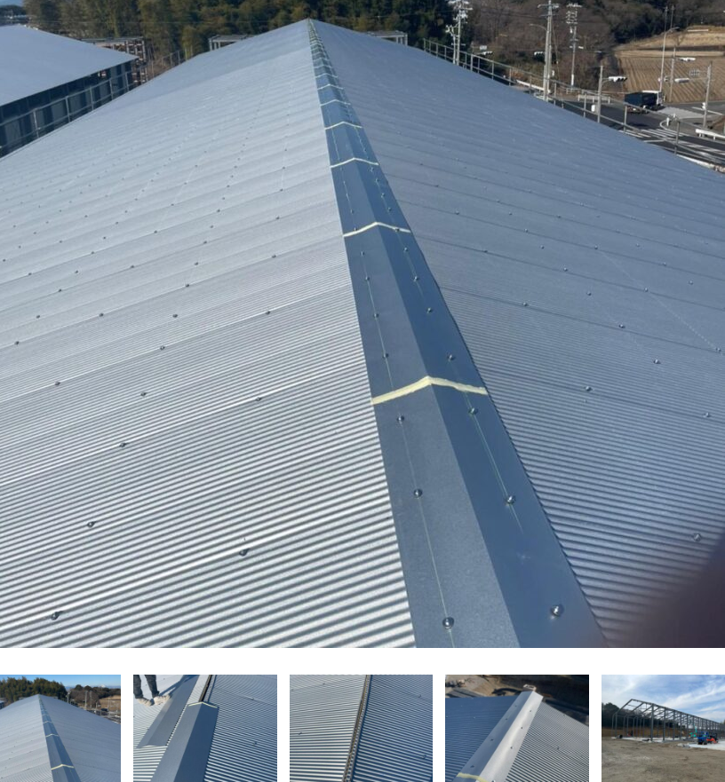 愛知県　大型施設　屋根葺き工事