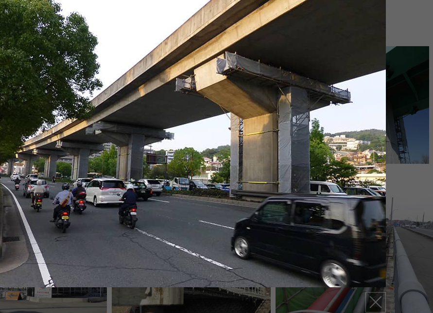 新都市交通橋脚落橋防止点検