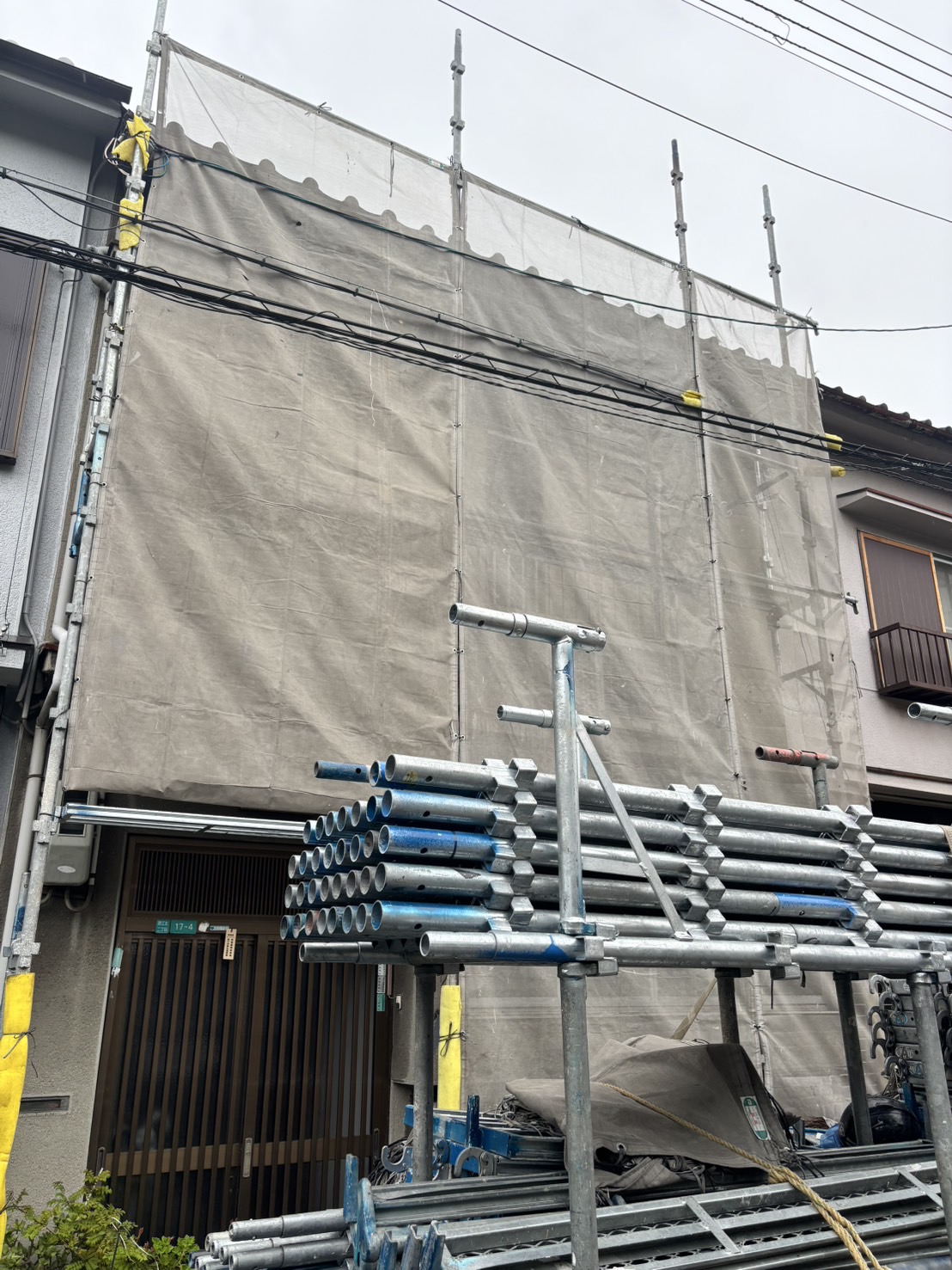 戸建て　改修足場工事