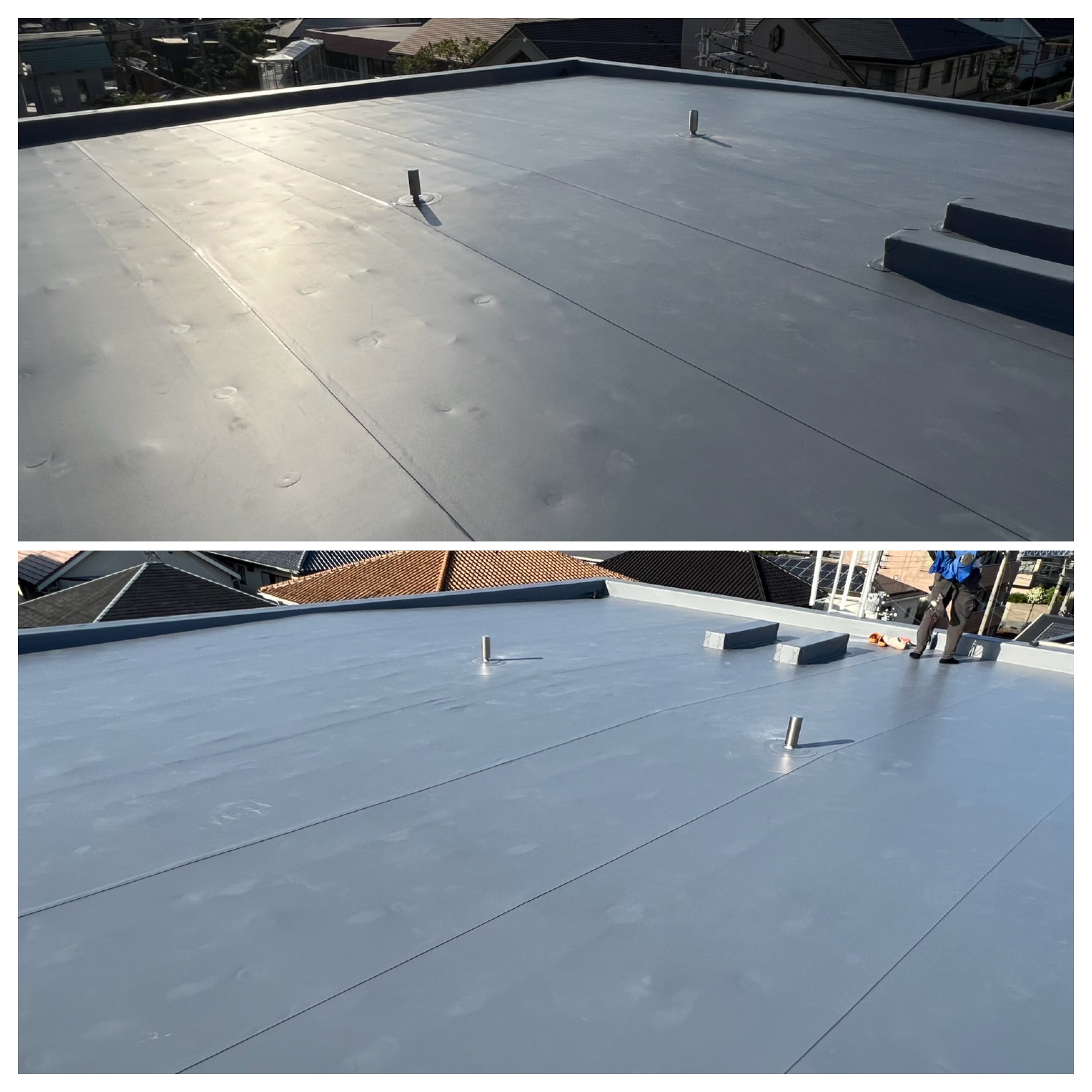 屋上塩ビシート防水工事