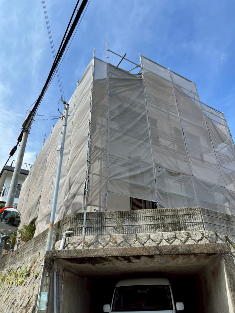 戸建て 足場仮設工事 【改修工事】