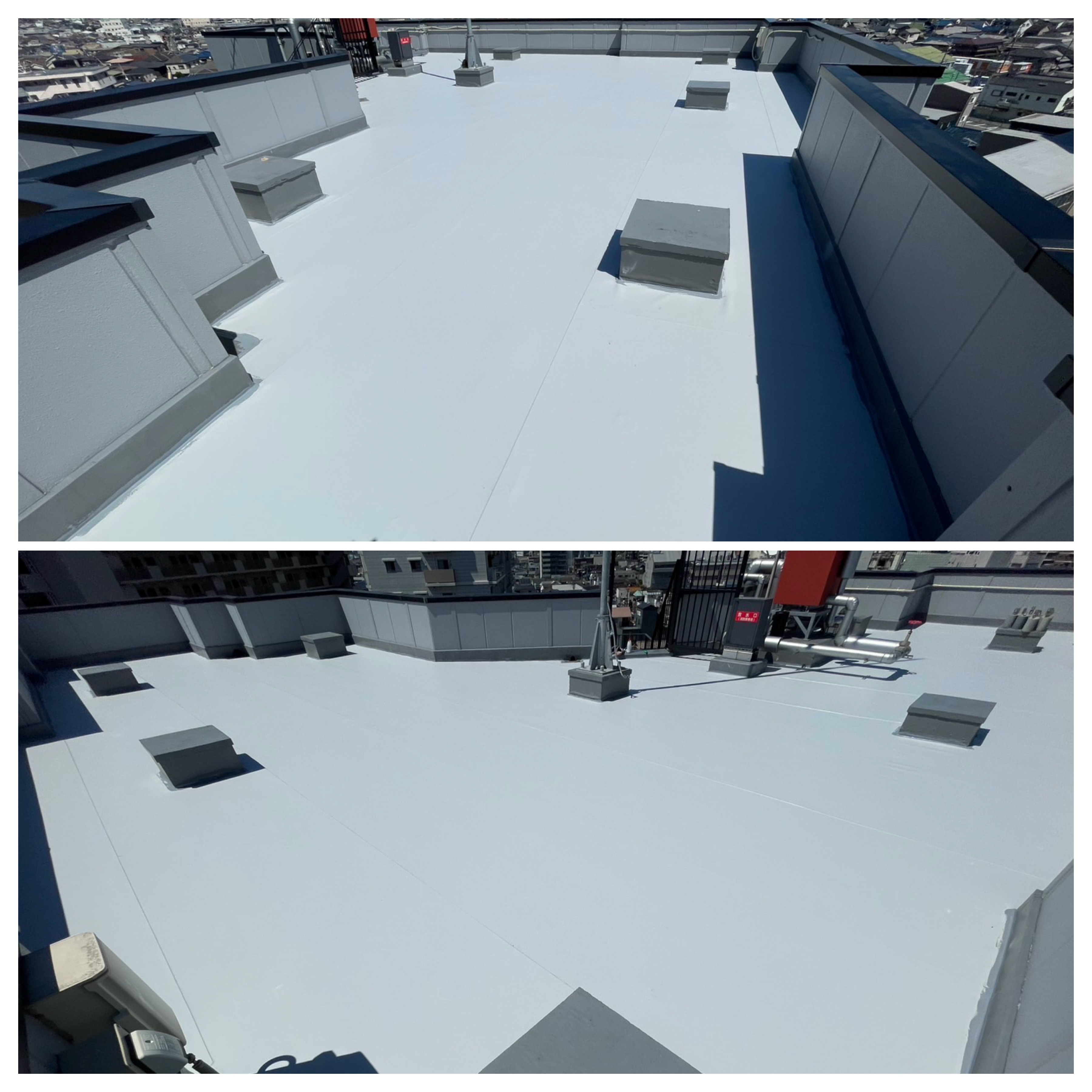 屋上　塩ビシート防水工事