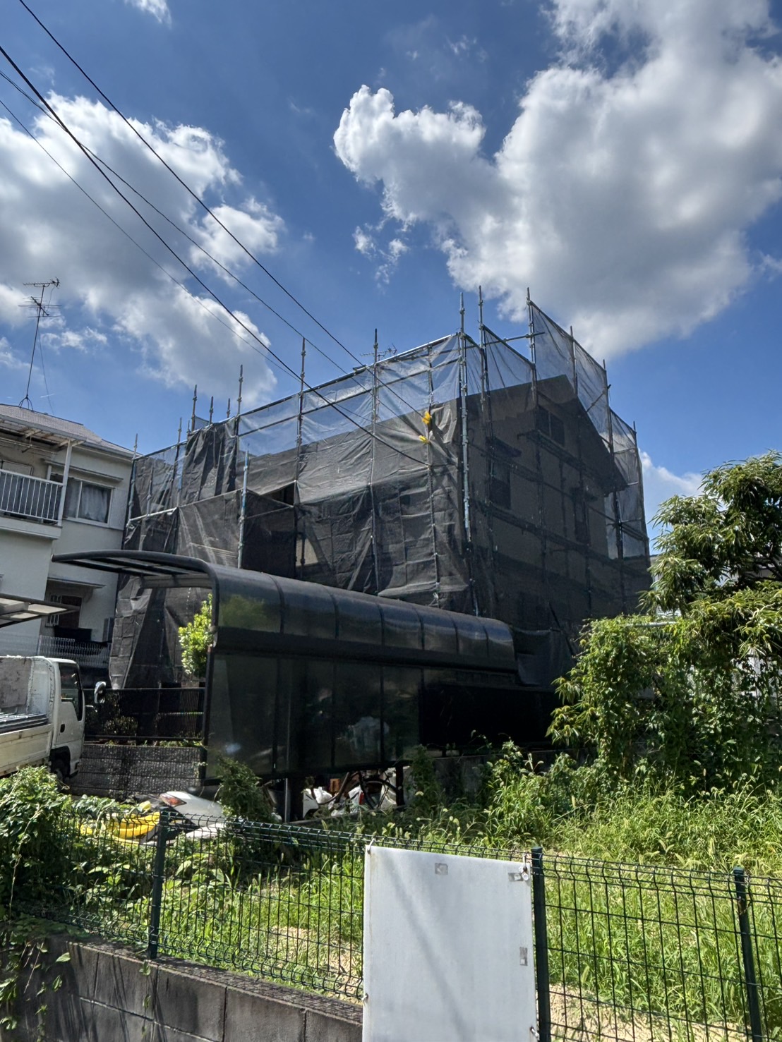 【改修足場】　戸建て足場工事